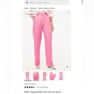 J. Crew Wide Leg Pleated Trousers